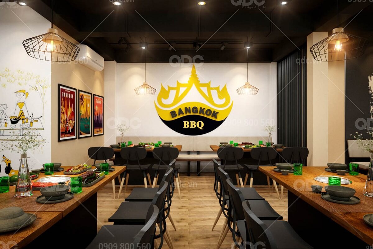 Thiết kế nhà hàng lẩu nướng không khỏi BangKok