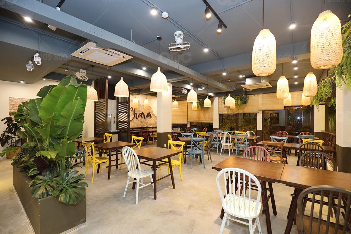 Thi công nhà hàng bằng phương pháp xoa sàn bê tông