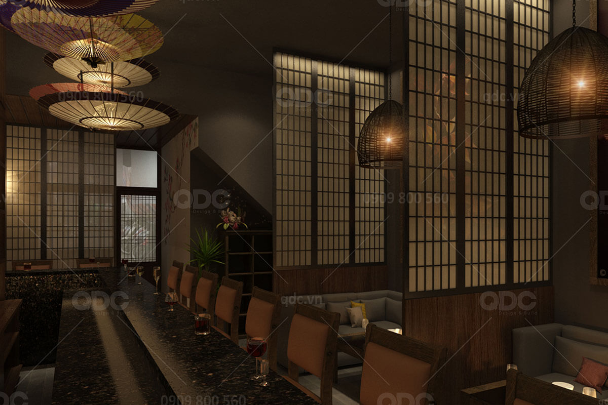 Thiết kế nhà hàng Nhật Kaede