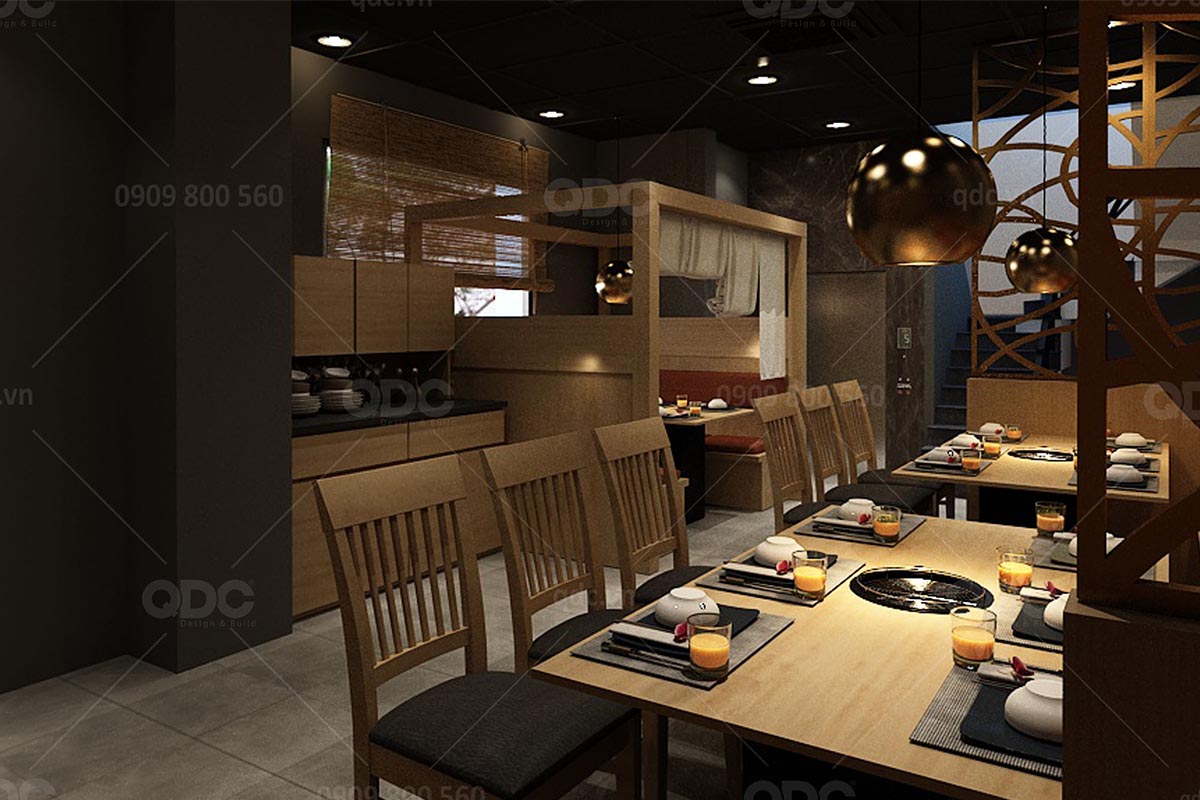 Thiết kế nhà hàng Nhật Bản Marukin