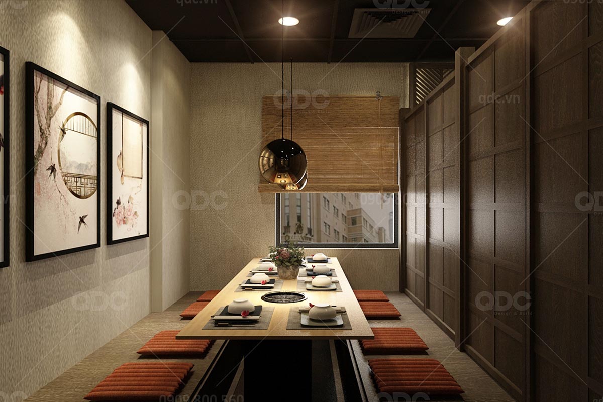 Thiết kế nhà hàng Nhật Bản Marukin