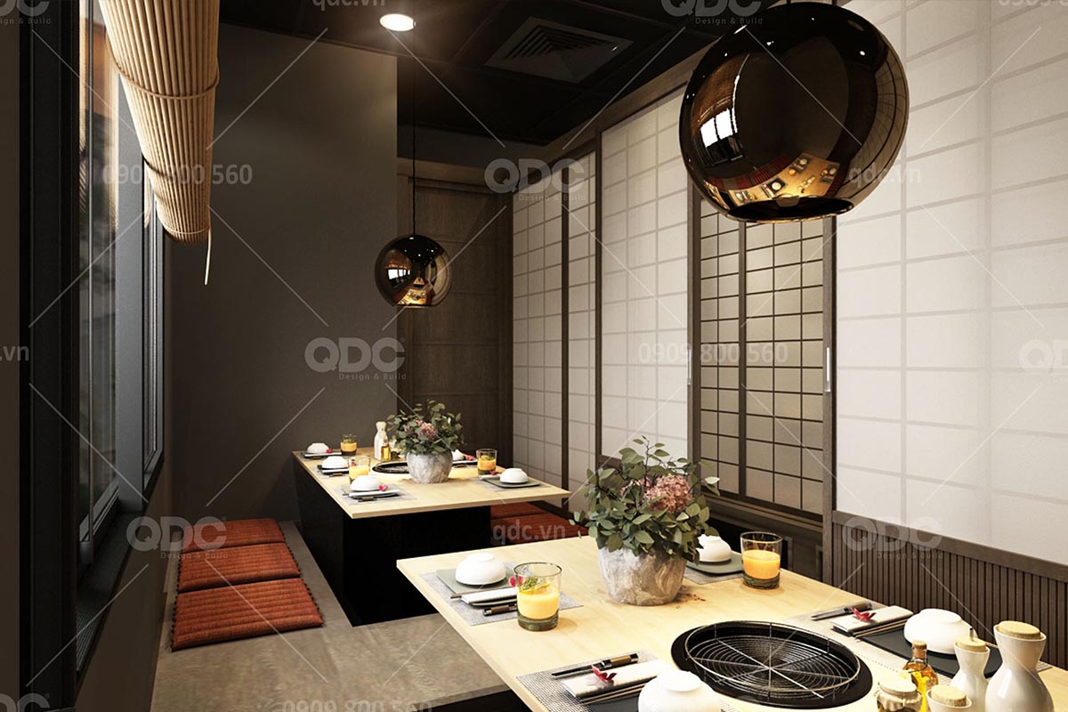 Thiết kế nhà hàng Nhật Bản Marukin