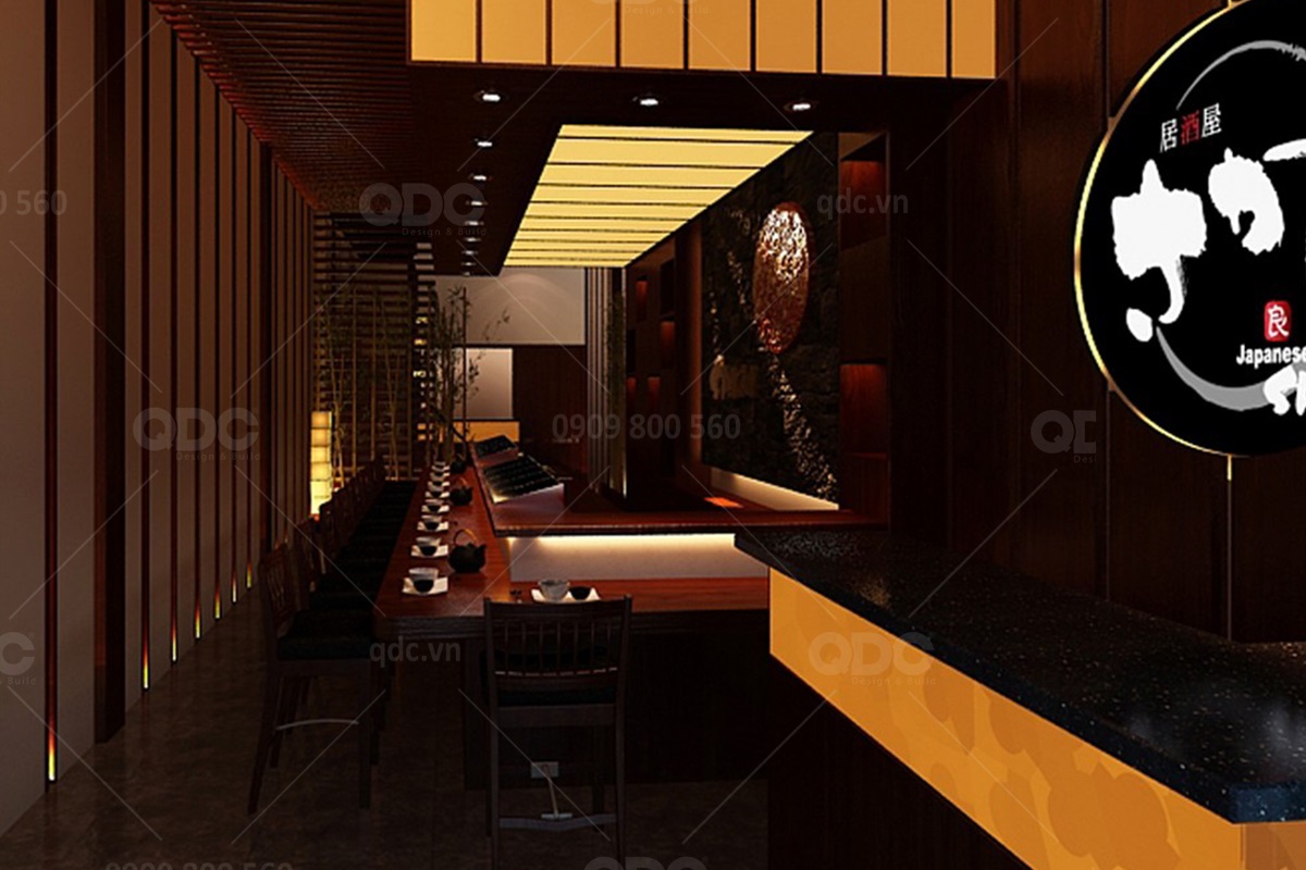 Thiết kế nhà hàng phong cách Nhật Bản Sakai