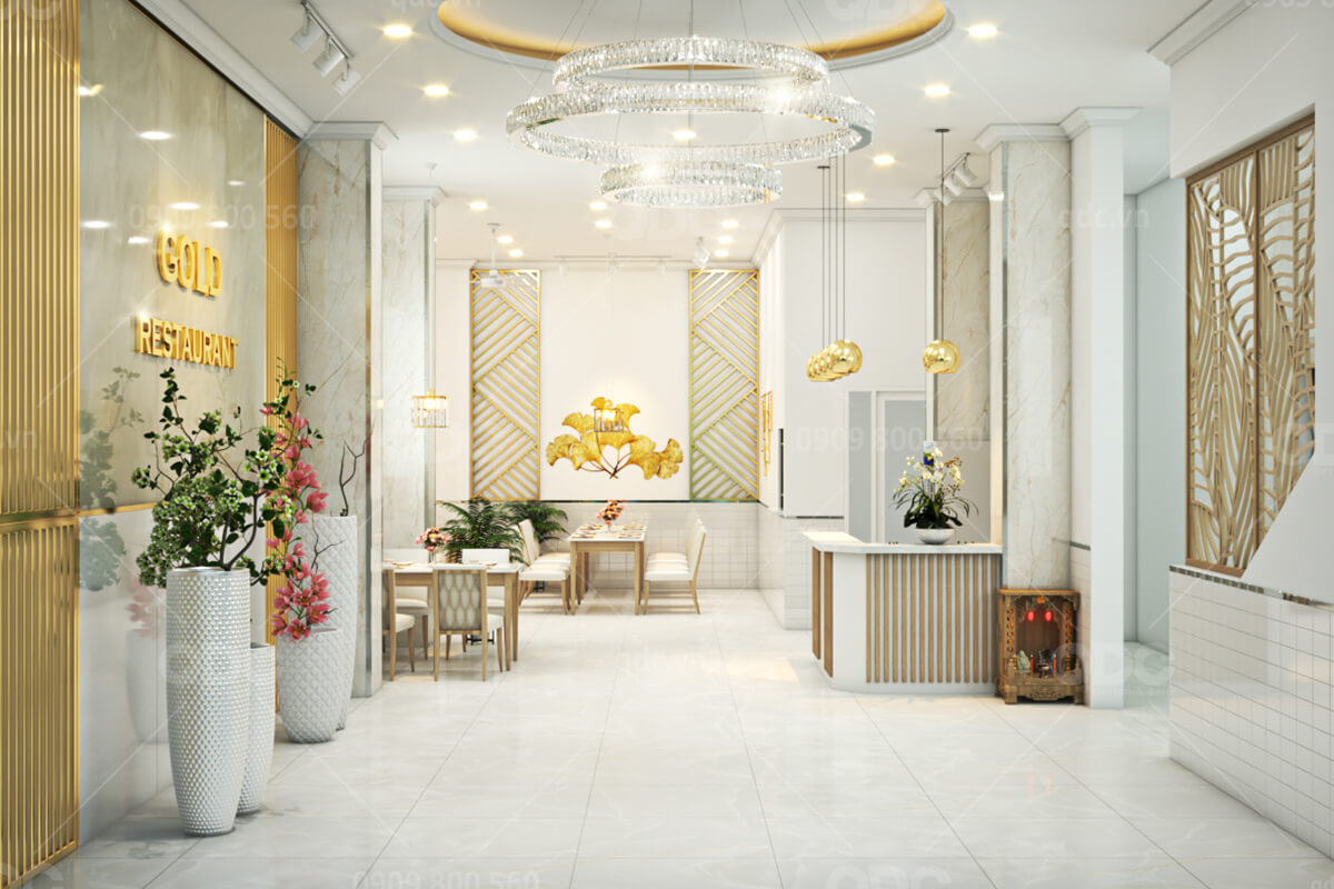 Thiết kế và thi công nhà hàng hải sản Gold Restaurant
