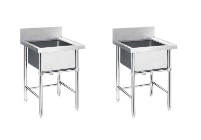 Single, double and triple stainless steel sinks