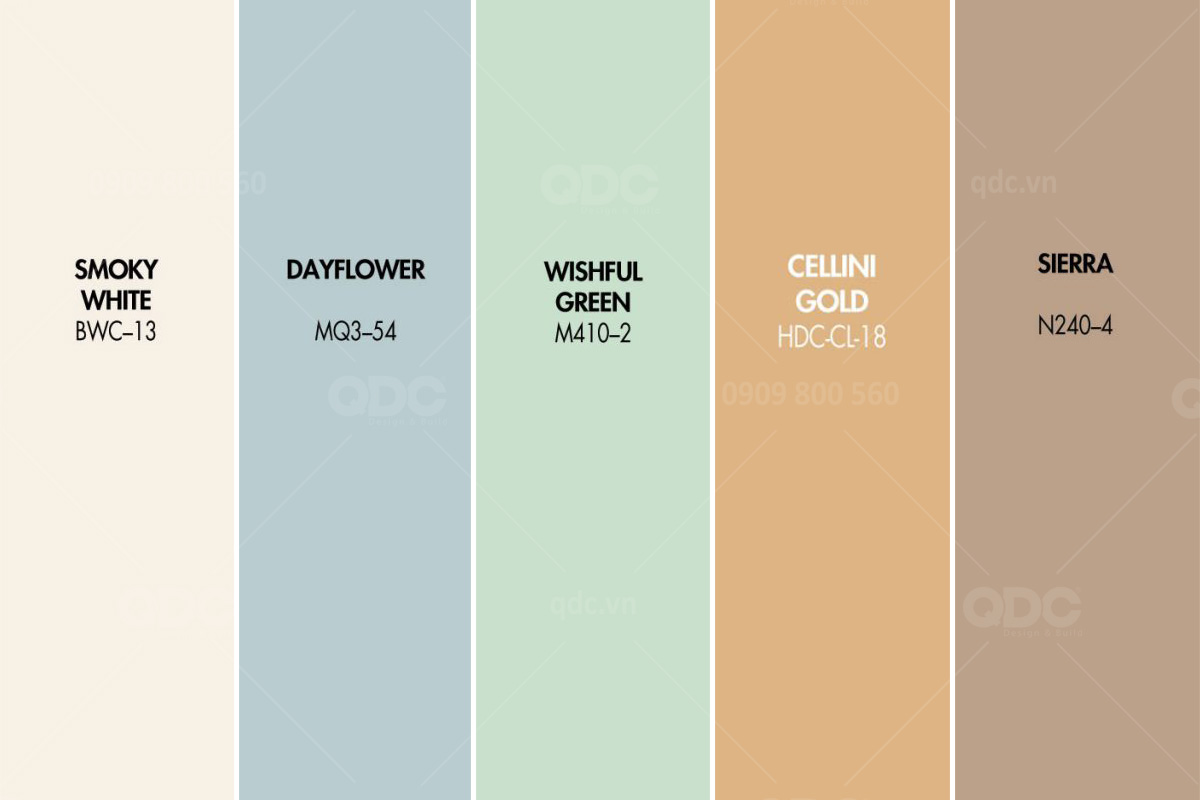 Xu hướng màu sắc trong thiết kế nhà hàng 2021