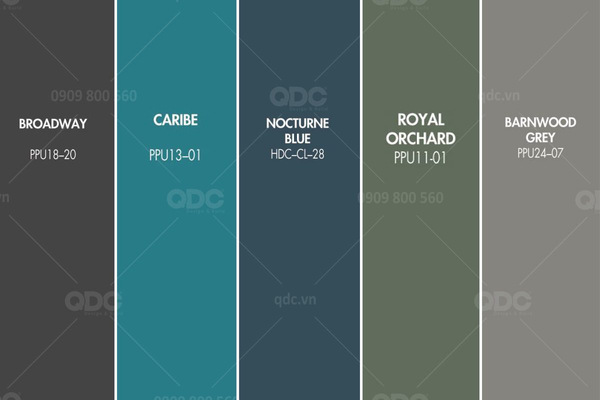 Xu hướng màu sắc trong thiết kế nhà hàng 2021