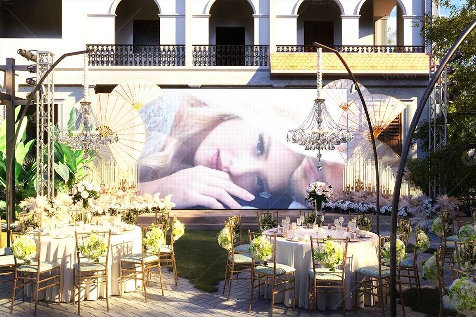 Mẫu thiết kế nhà hàng tiệc cưới đẹp sang trọng năm 2020
